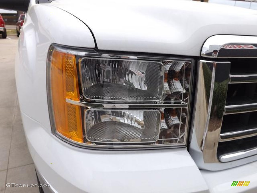 2013 Sierra 1500 SLT Crew Cab - Summit White / Light Titanium/Dark Titanium photo #10