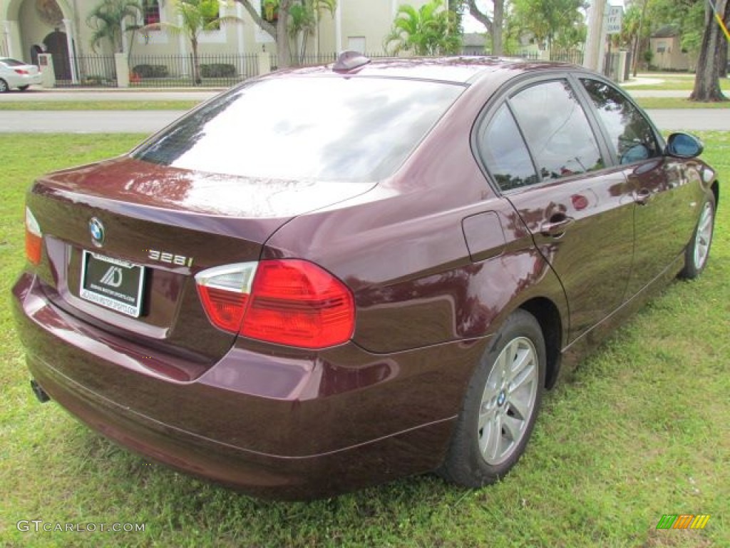 2007 3 Series 328i Sedan - Barbera Red Metallic / Black photo #65