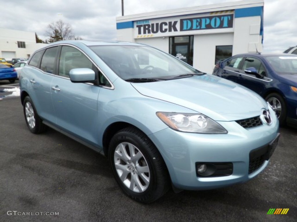 2007 CX-7 Grand Touring - Icy Blue Metallic / Black photo #1