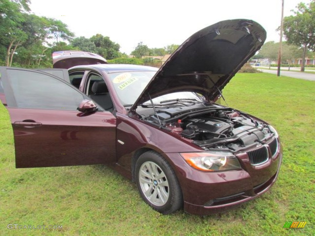 2007 3 Series 328i Sedan - Barbera Red Metallic / Black photo #85