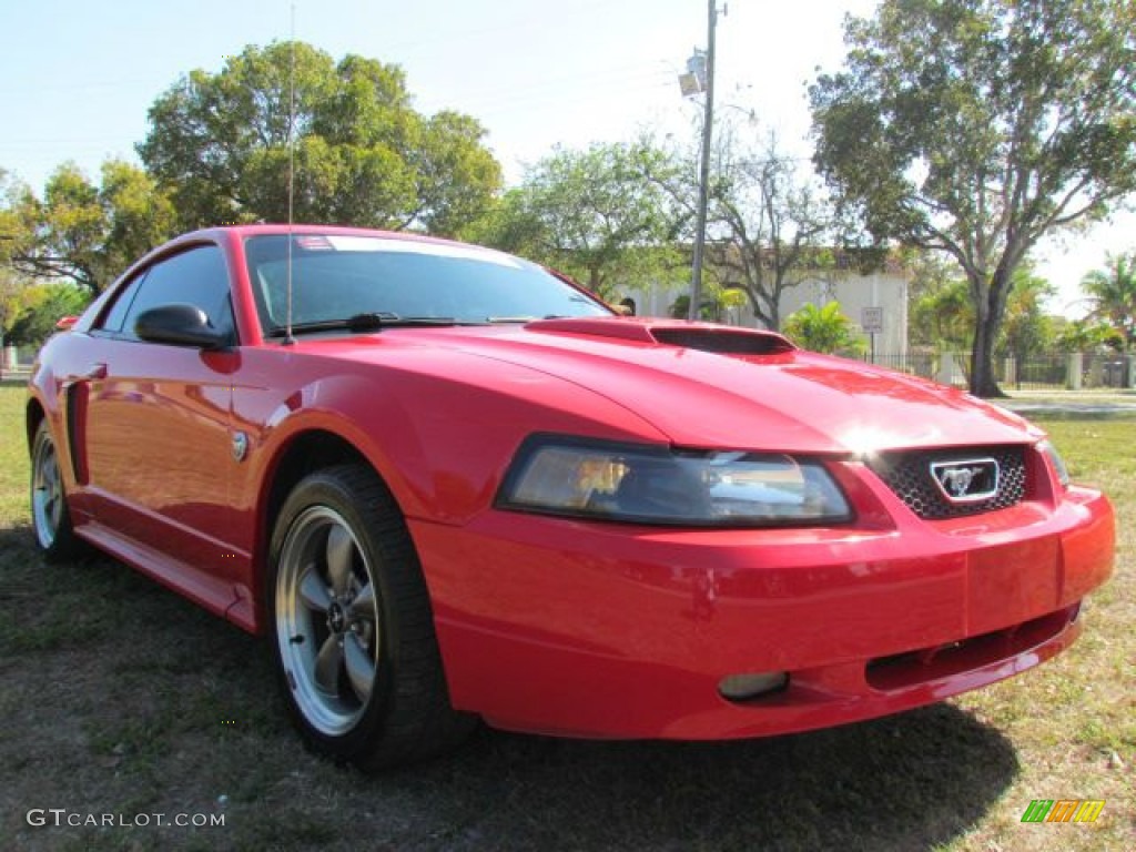 2004 Mustang GT Coupe - Torch Red / Medium Parchment photo #3
