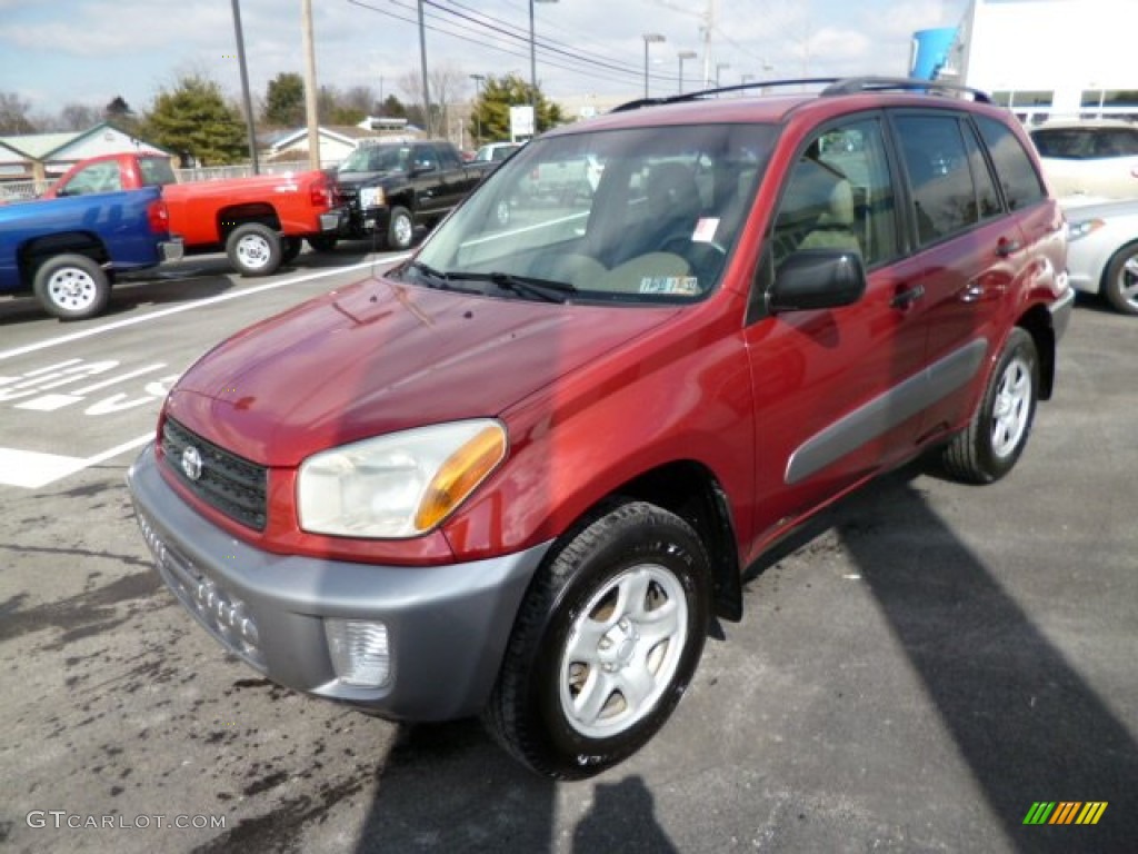 2002 RAV4 4WD - Impulse Red / Taupe photo #3