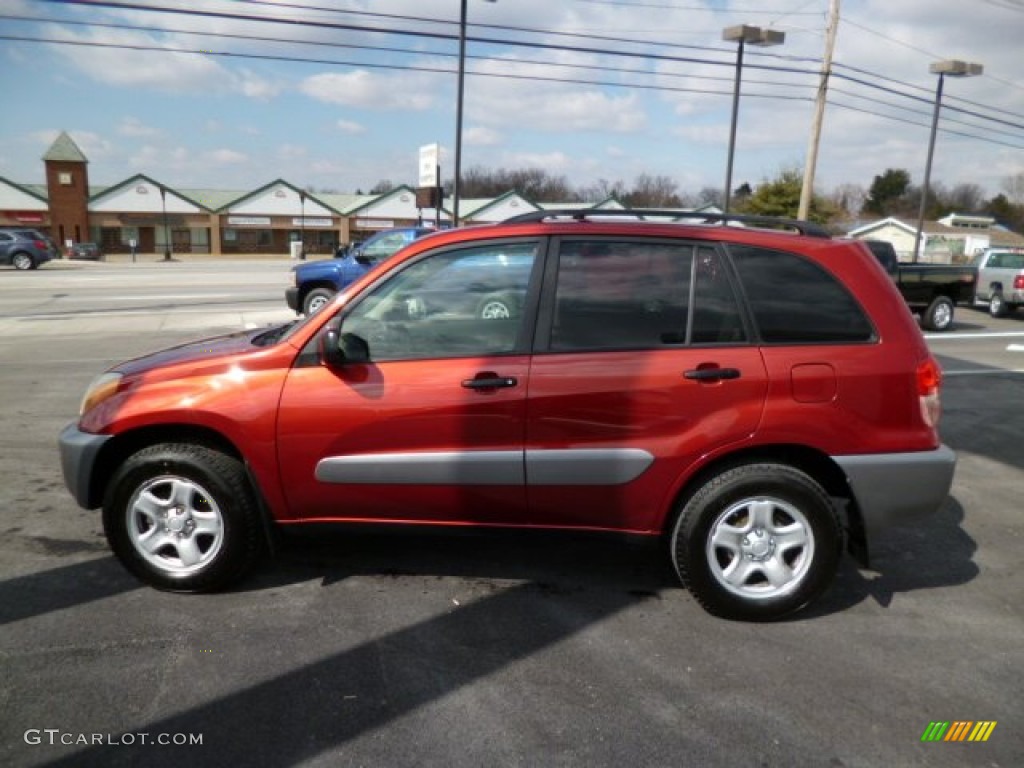 2002 RAV4 4WD - Impulse Red / Taupe photo #4