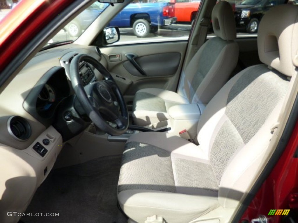 2002 RAV4 4WD - Impulse Red / Taupe photo #16