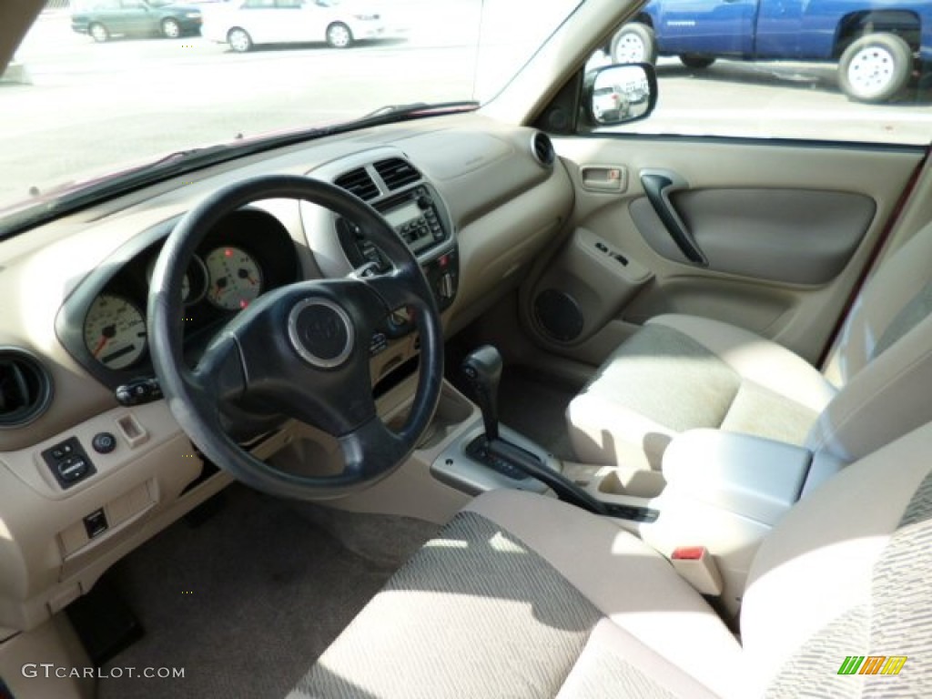 2002 RAV4 4WD - Impulse Red / Taupe photo #17