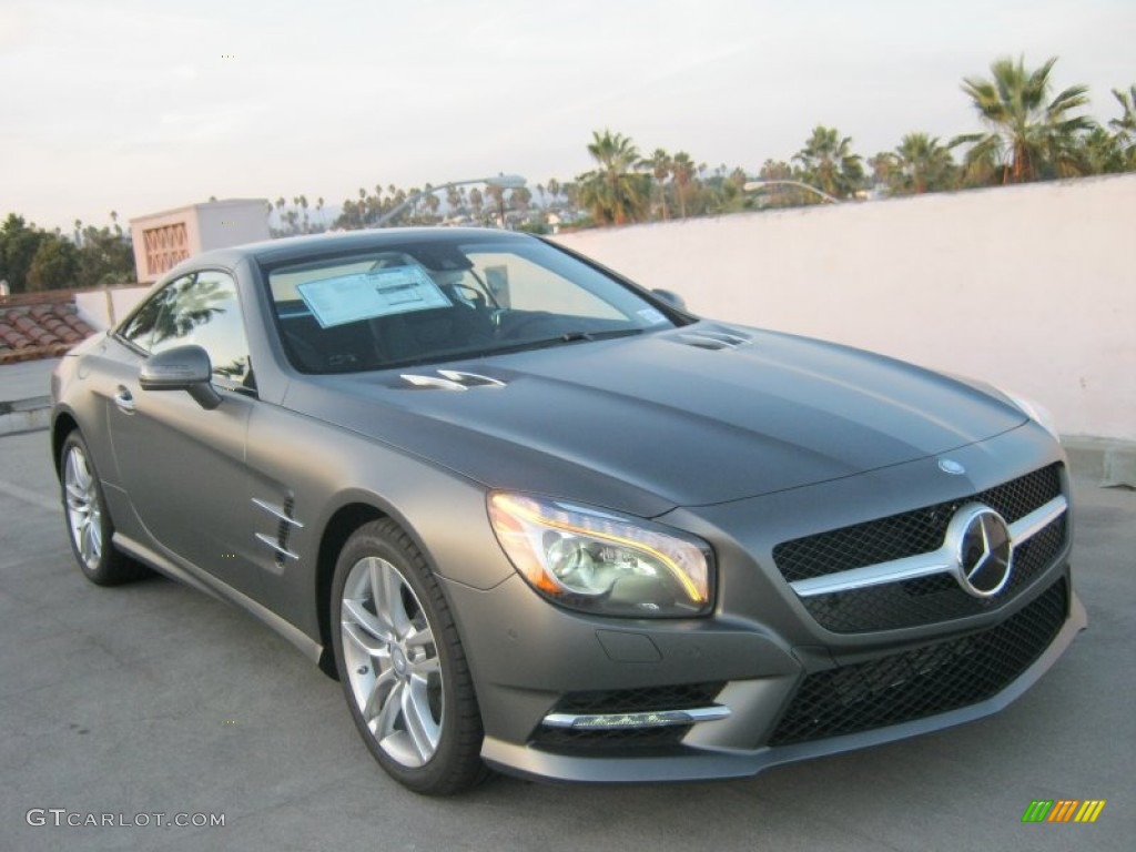 Matte Shadow Grey Metallic 2013 Mercedes-Benz SL 550 Roadster Exterior Photo #79154415