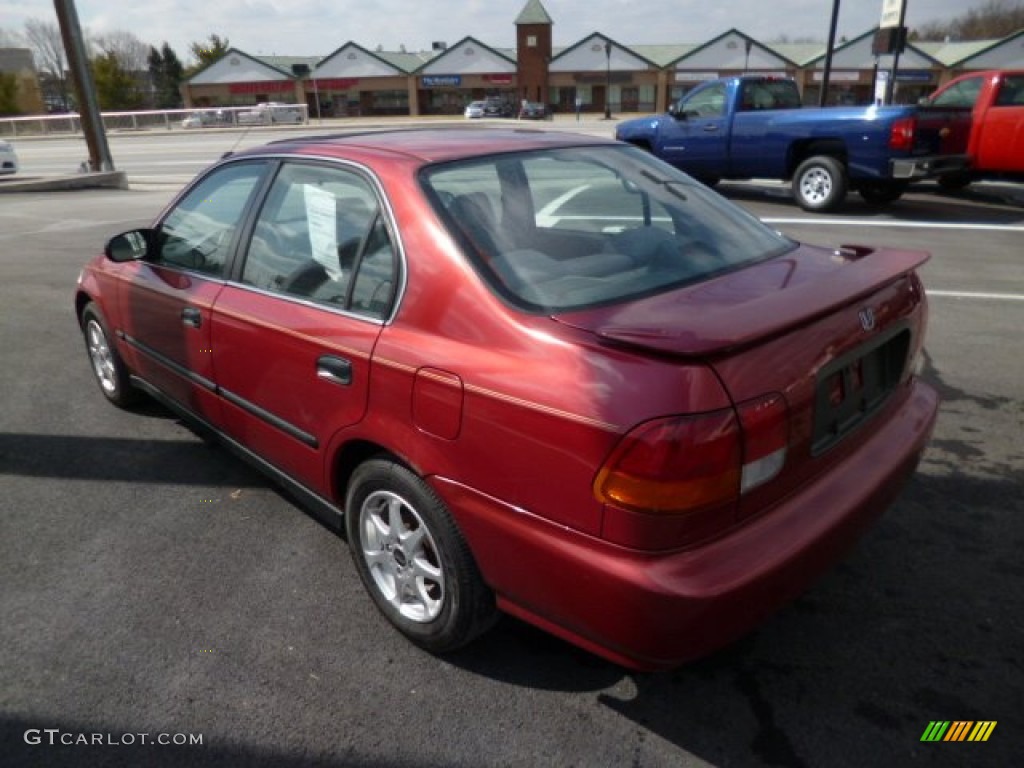 1997 Civic LX Sedan - Bordeaux Red Metallic / Gray photo #5