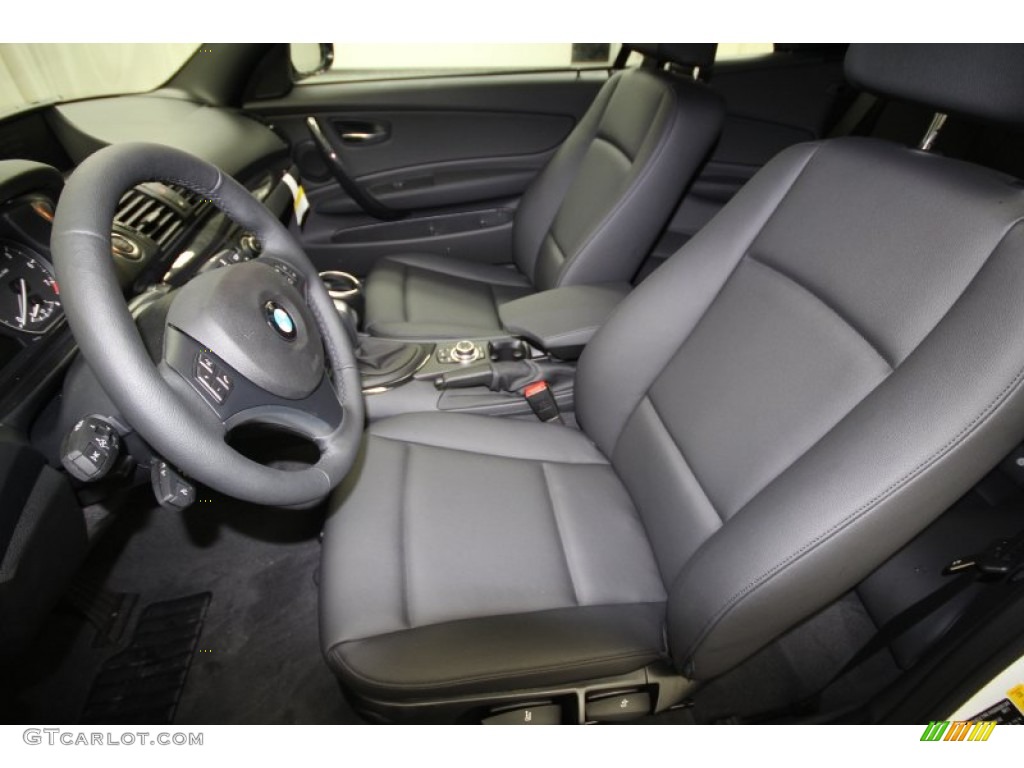 Black Interior 2012 BMW 1 Series 128i Convertible Photo #79156883