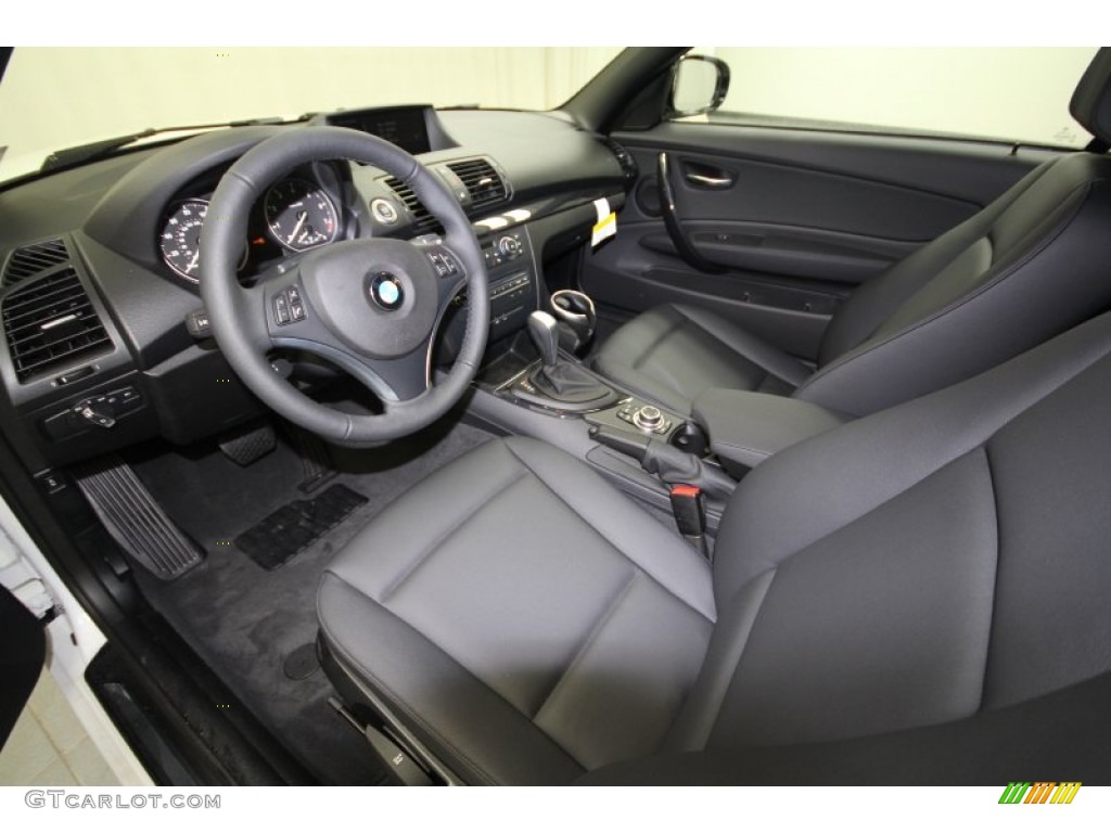 Black Interior 2012 BMW 1 Series 128i Convertible Photo #79156940