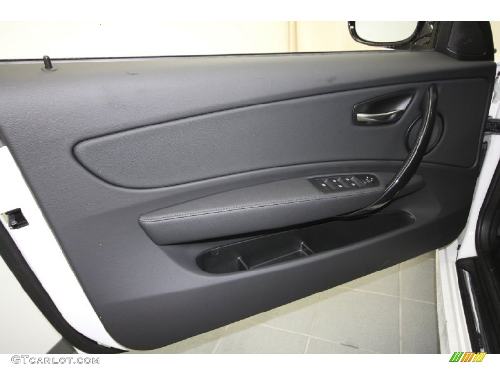 2012 BMW 1 Series 128i Convertible Black Door Panel Photo #79156959