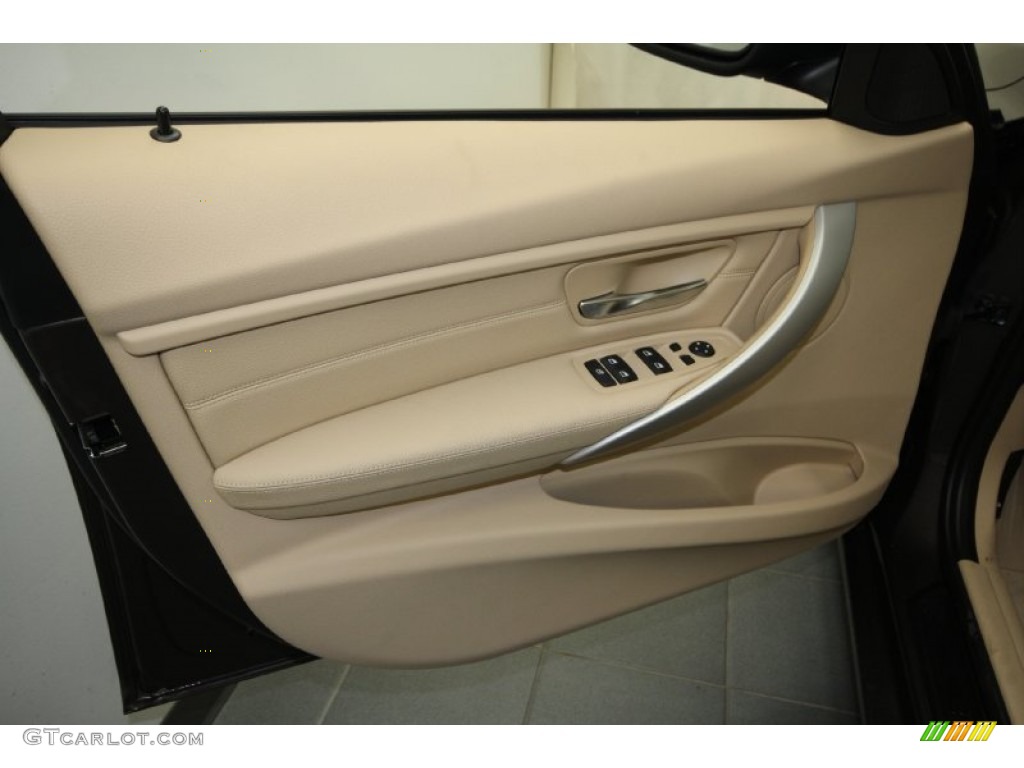 2012 BMW 3 Series 328i Sedan Venetian Beige Door Panel Photo #79157239