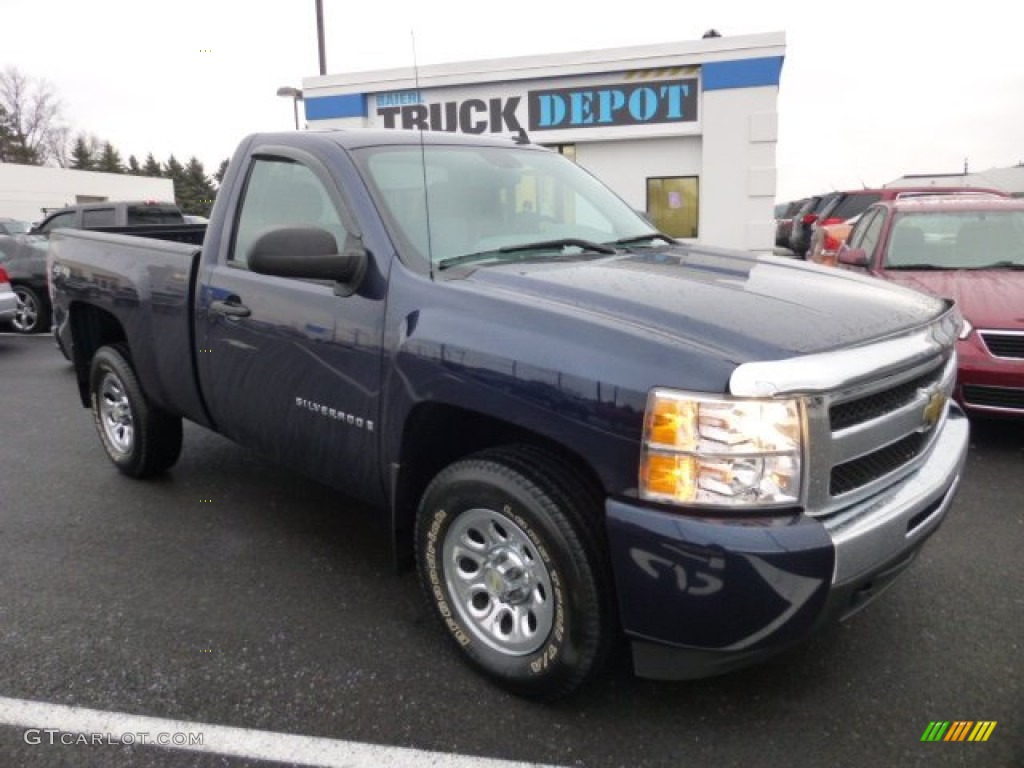 2009 Silverado 1500 LS Regular Cab 4x4 - Imperial Blue Metallic / Dark Titanium photo #1