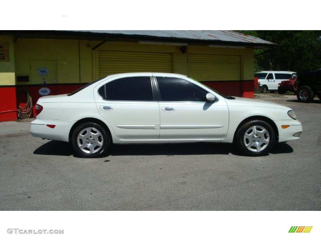 2001 I 30 Sedan - Aspen White Pearl / Beige photo #2