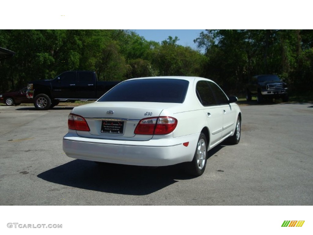 2001 I 30 Sedan - Aspen White Pearl / Beige photo #3