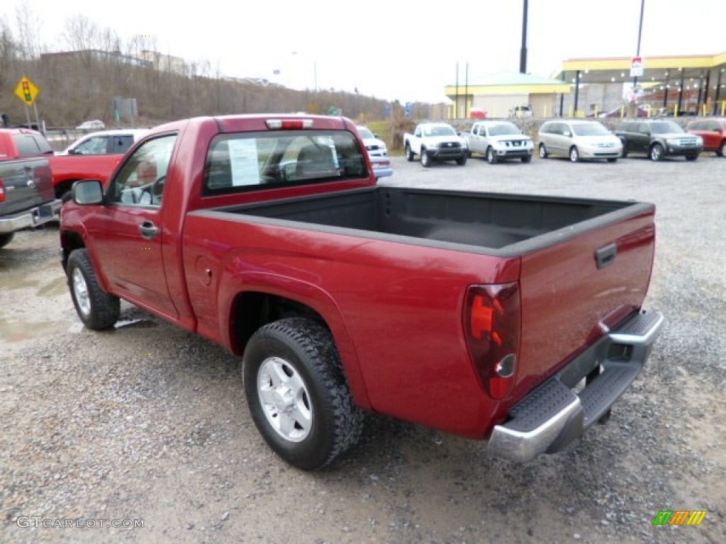 2005 Canyon SL Regular Cab 4x4 - Cherry Red Metallic / Pewter photo #5