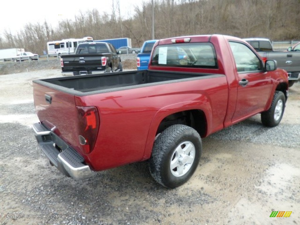 2005 Canyon SL Regular Cab 4x4 - Cherry Red Metallic / Pewter photo #7