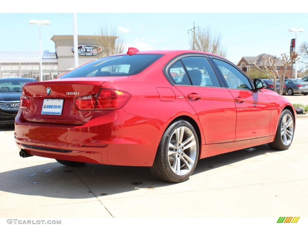 2013 3 Series 328i Sedan - Melbourne Red Metallic / Black photo #4