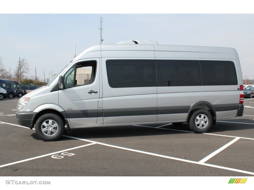 2013 Sprinter 2500 High Roof Passenger Van - Brilliant Silver Metallic / Lima Black Fabric photo #3