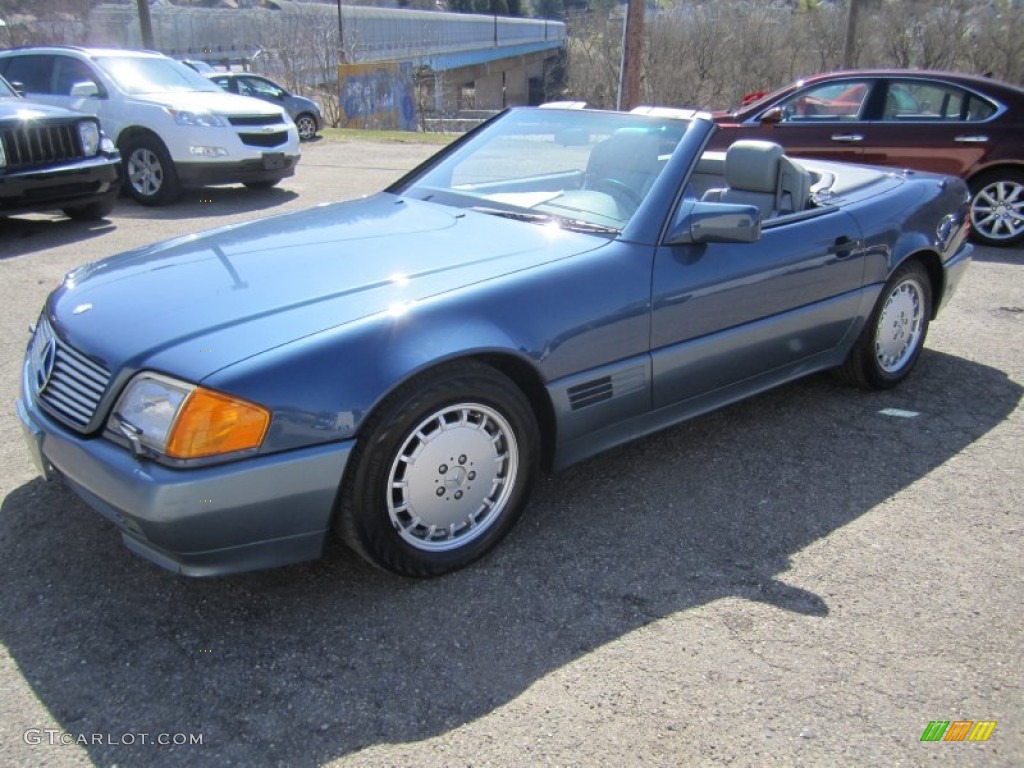 1992 SL 500 Roadster - Nautical Blue Metallic / Grey photo #28