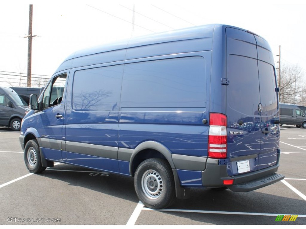 2013 Sprinter 2500 High Roof Cargo Van - Vanda Blue / Lima Black Fabric photo #4