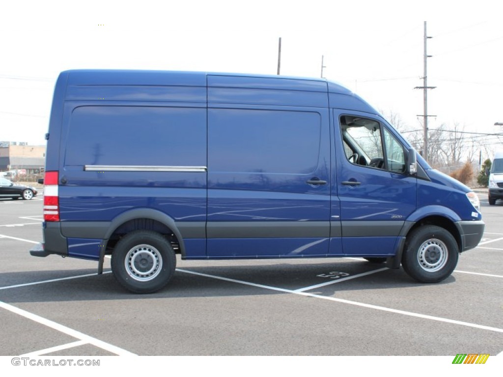 2013 Sprinter 2500 High Roof Cargo Van - Vanda Blue / Lima Black Fabric photo #7