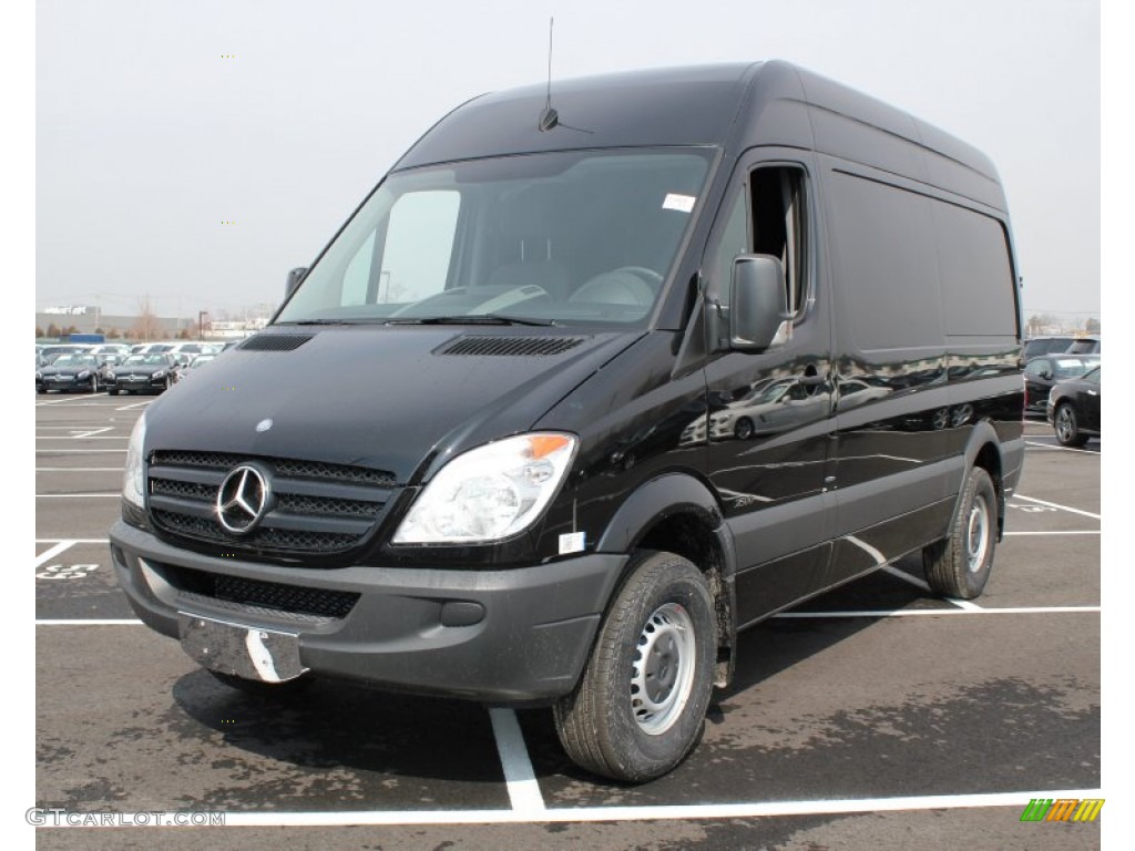 2013 Sprinter 2500 High Roof Cargo Van - Carbon Black Metallic / Lima Black Fabric photo #1