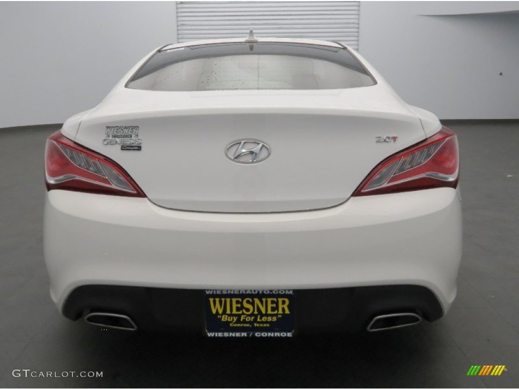 2013 Genesis Coupe 2.0T - Monaco White / Black Cloth photo #6