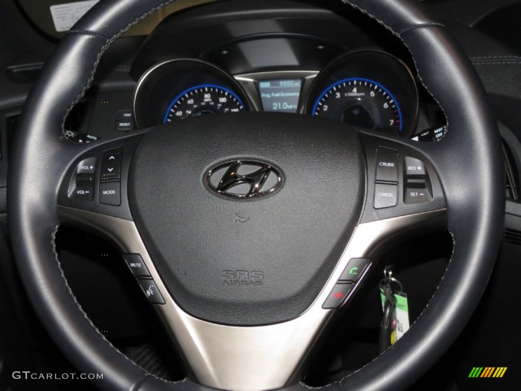 2013 Hyundai Genesis Coupe 2.0T Black Cloth Steering Wheel Photo #79162923