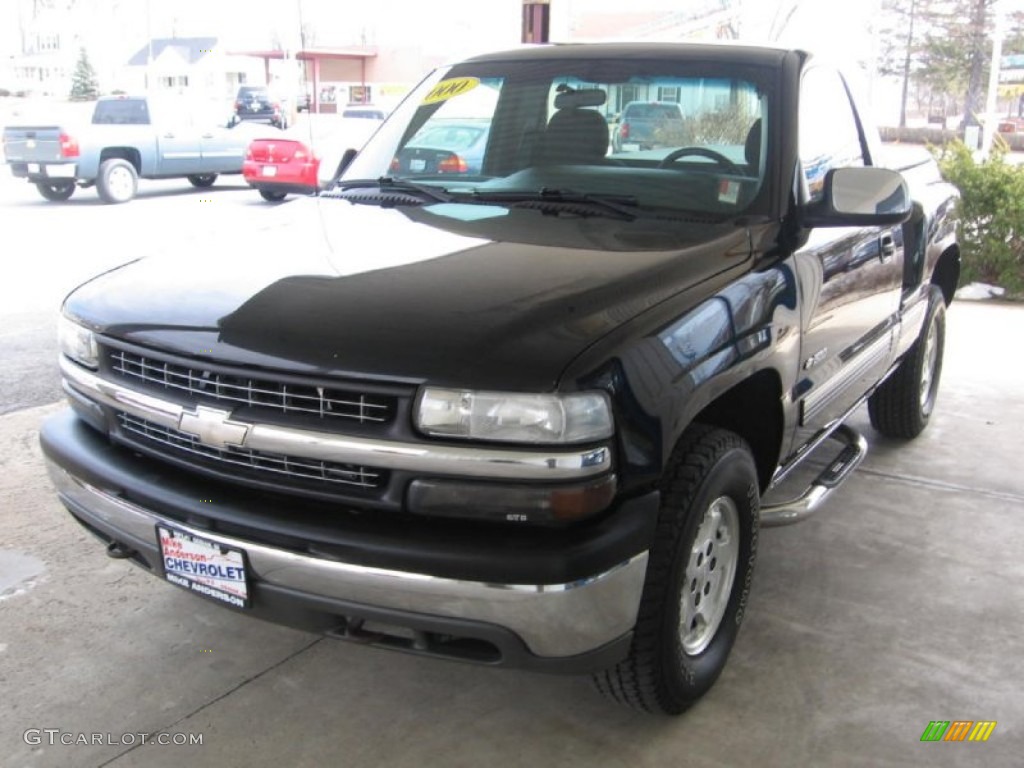 2000 Silverado 1500 Z71 Regular Cab 4x4 - Onyx Black / Graphite photo #3