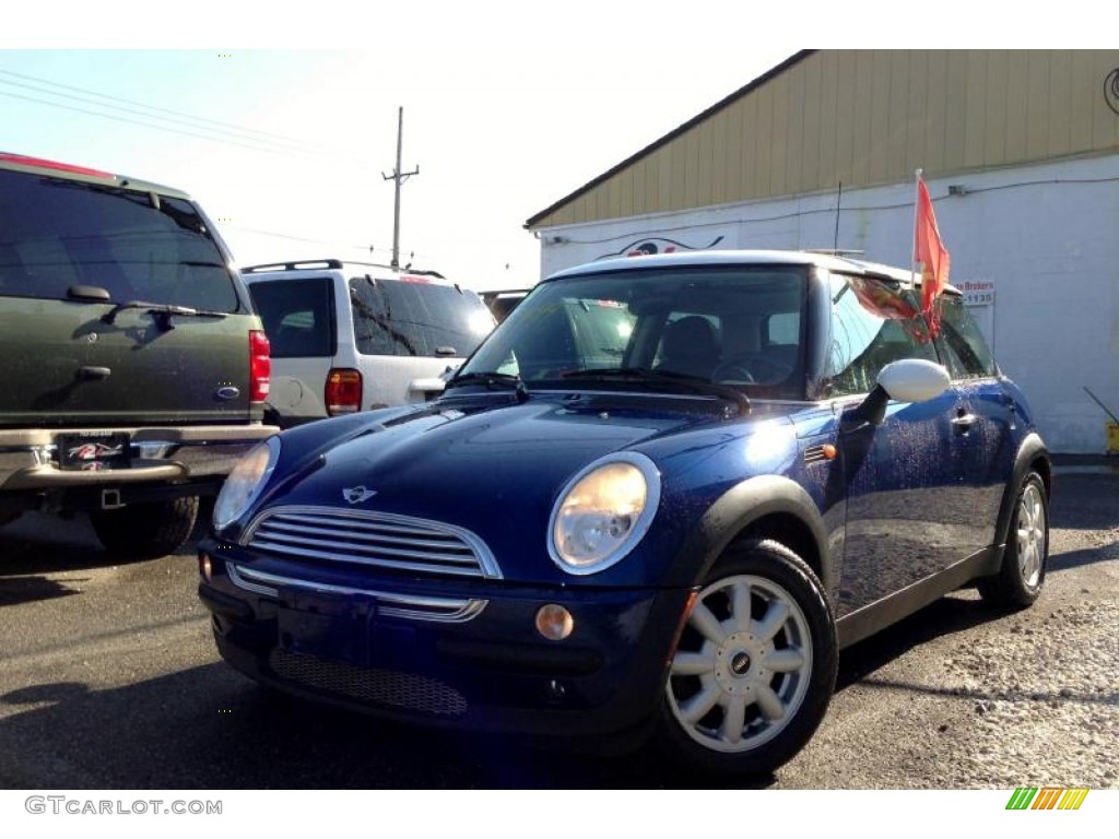 2004 Cooper Hardtop - Indi Blue Metallic / Panther Black photo #3