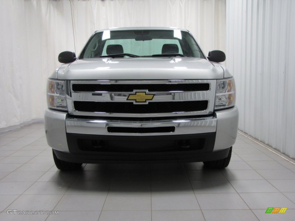 2011 Silverado 1500 LS Regular Cab 4x4 - Sheer Silver Metallic / Dark Titanium photo #2