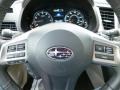 Warm Ivory Leather 2013 Subaru Outback 2.5i Limited Steering Wheel