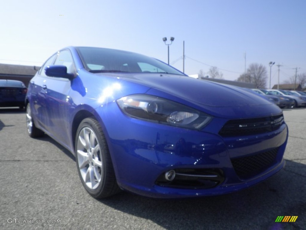 2013 Dart SXT - Blue Streak Pearl Coat / Black photo #1