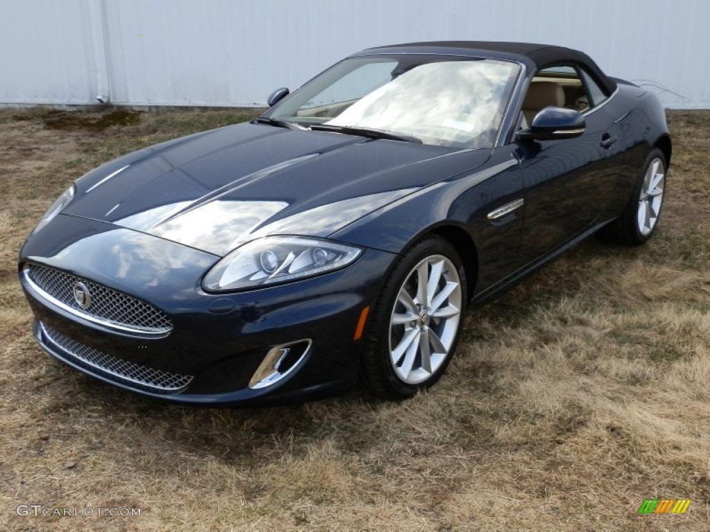 2013 XK XK Convertible - Indigo Metallic / Caramel photo #4