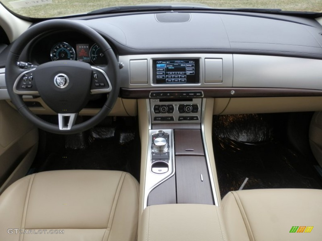 2013 Jaguar XF 3.0 AWD Barley/Warm Charcoal Dashboard Photo #79175462