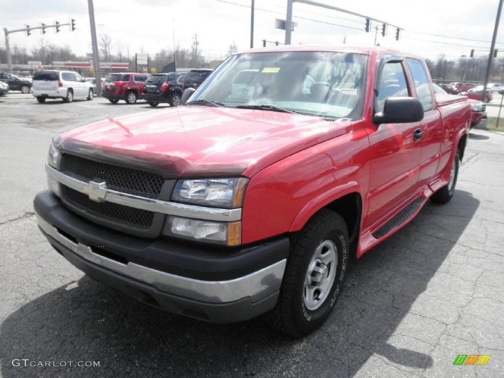 2003 Silverado 1500 LS Extended Cab 4x4 - Victory Red / Dark Charcoal photo #3