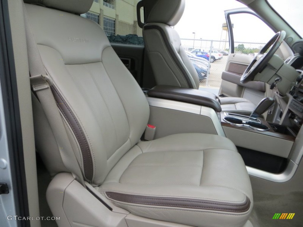 Medium Stone Leather/Sienna Brown Interior 2009 Ford F150 Platinum SuperCrew 4x4 Photo #79177882