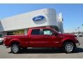 2013 Ruby Red Metallic Ford F150 Lariat SuperCrew 4x4  photo #2