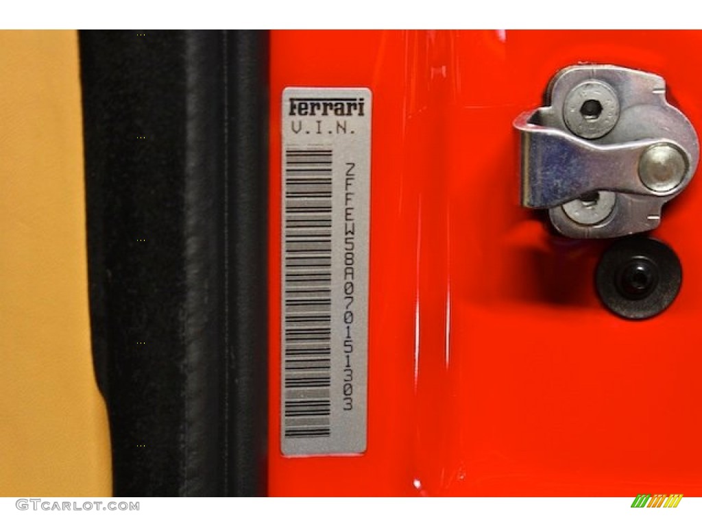2007 Ferrari F430 Coupe F1 Info Tag Photo #79180709