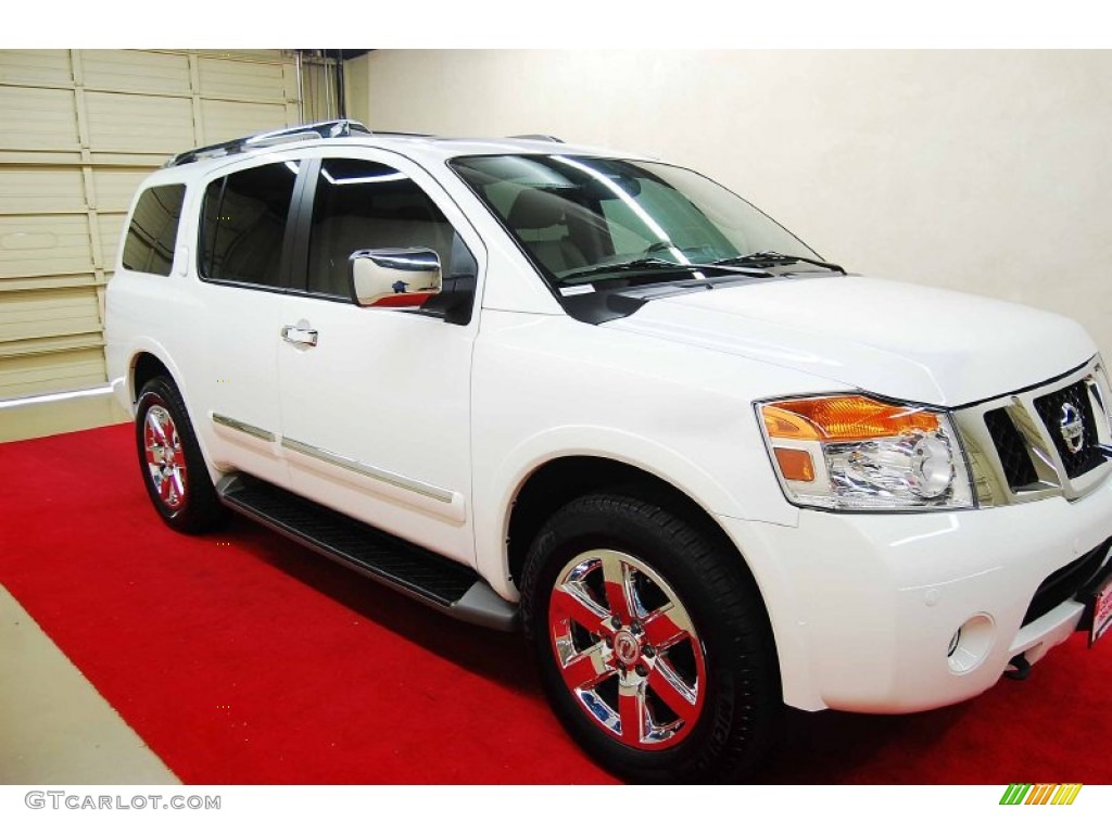 Blizzard White Nissan Armada