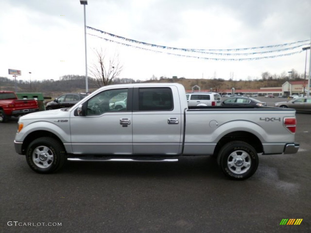 2010 F150 XLT SuperCrew 4x4 - Ingot Silver Metallic / Medium Stone photo #4