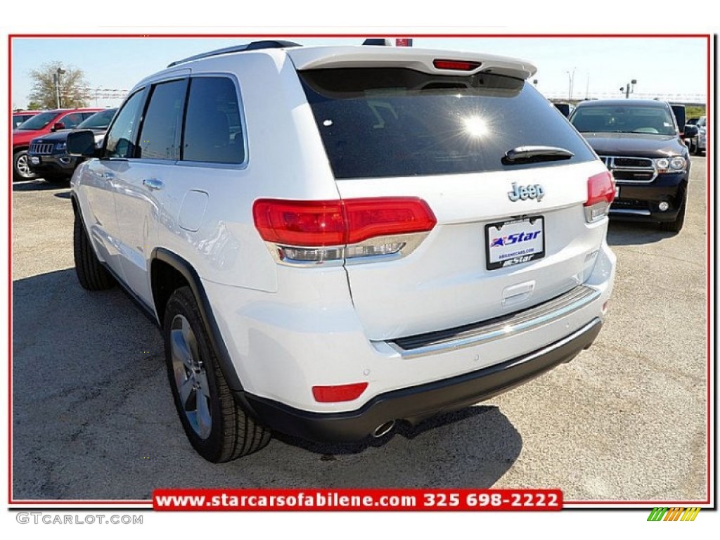 2014 Grand Cherokee Limited - Bright White / Morocco Black photo #4