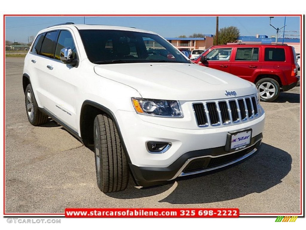 2014 Grand Cherokee Limited - Bright White / Morocco Black photo #9