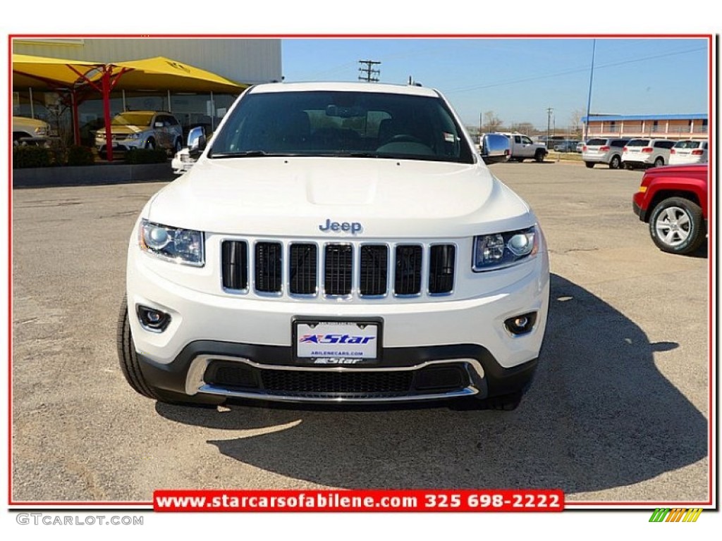 2014 Grand Cherokee Limited - Bright White / Morocco Black photo #10