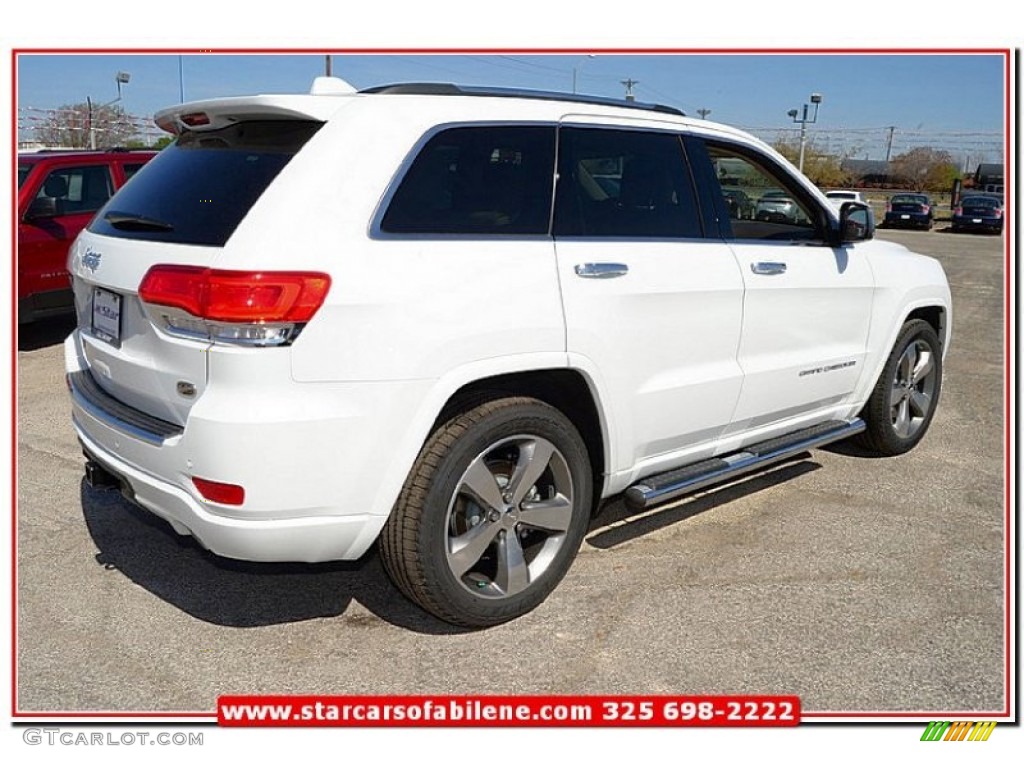 2014 Grand Cherokee Overland 4x4 - Bright White / Overland Nepal Jeep Brown Light Frost photo #8