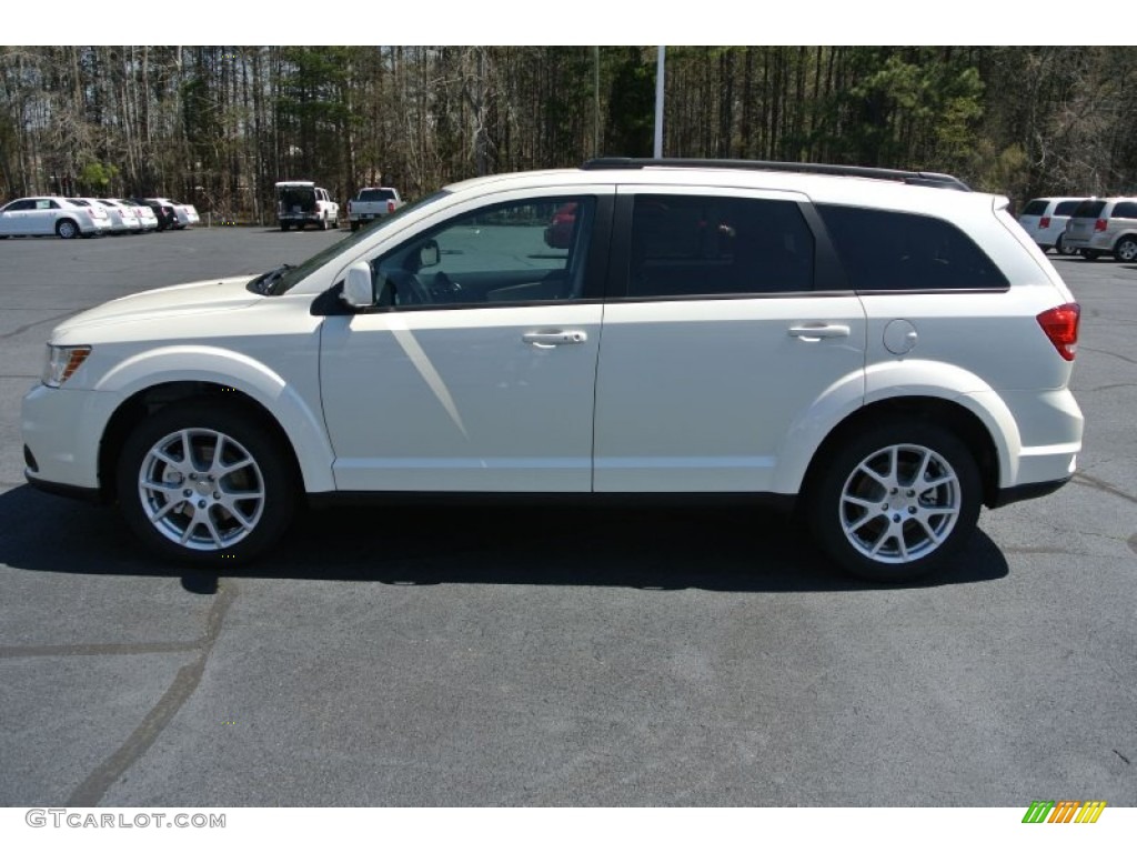 2013 Journey SXT - Pearl White Tri Coat / Black/Light Frost Beige photo #3