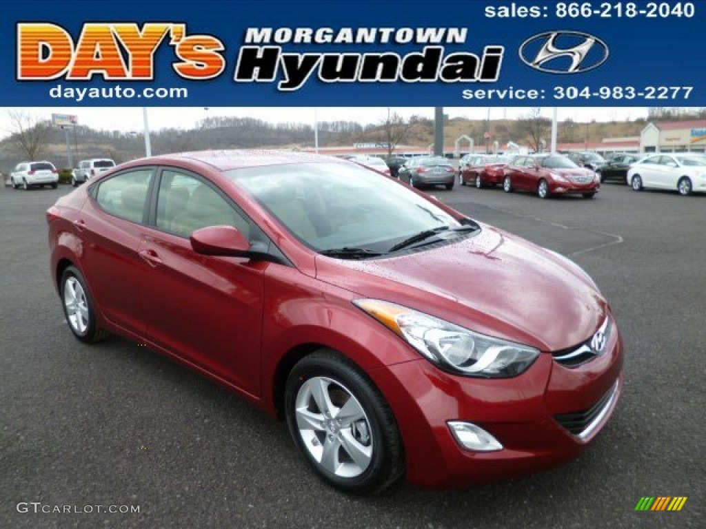 2013 Elantra GLS - Sparkling Ruby / Beige photo #1