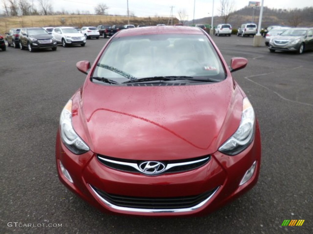 2013 Elantra GLS - Sparkling Ruby / Beige photo #2