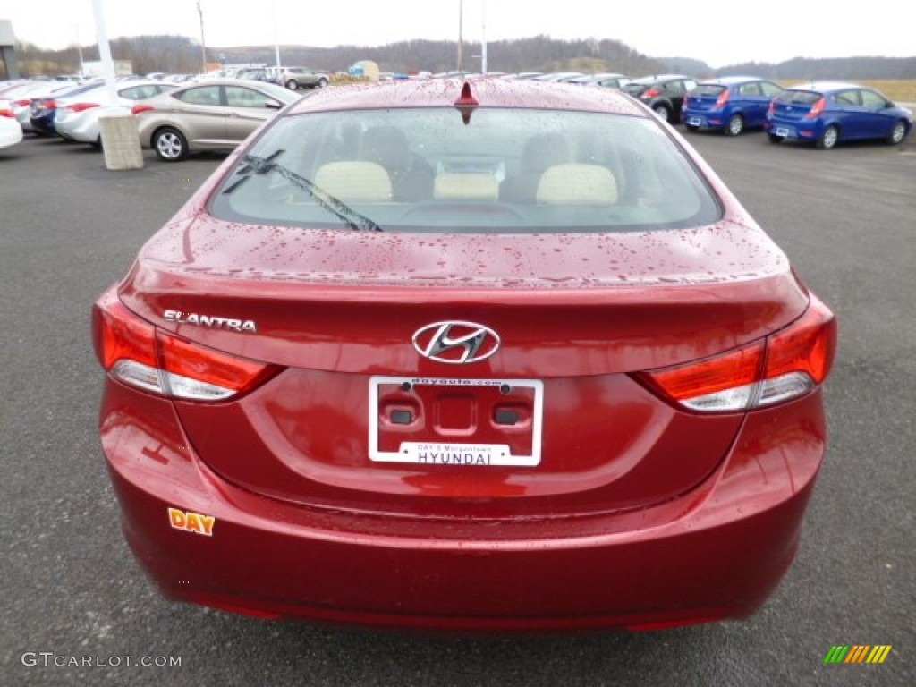2013 Elantra GLS - Sparkling Ruby / Beige photo #6