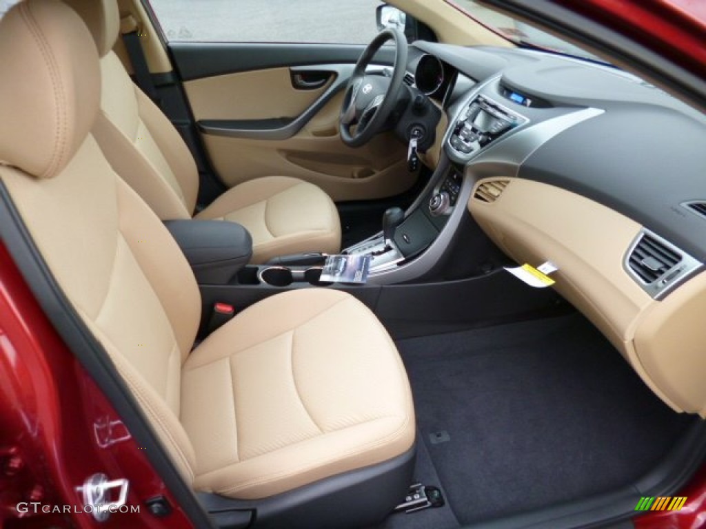2013 Elantra GLS - Sparkling Ruby / Beige photo #10
